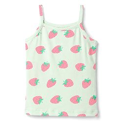 Babyhug 100% Cotton Single Jersey Knit Sleeveless Fruits Printed Slips Pack of 3 - Peach Yellow & Light Blue