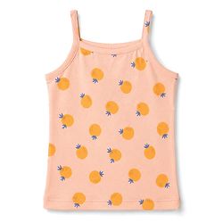 Babyhug 100% Cotton Single Jersey Knit Sleeveless Fruits Printed Slips Pack of 3 - Peach Yellow & Light Blue