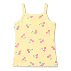 Babyhug 100% Cotton Single Jersey Knit Sleeveless Fruits Printed Slips Pack of 3 - Peach Yellow & Light Blue