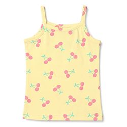 Babyhug 100% Cotton Single Jersey Knit Sleeveless Fruits Printed Slips Pack of 3 - Peach Yellow & Light Blue