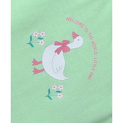 Babyhug 100% Cotton Knit Sleeveless Floral & Birds Printed Slips Pack Of 3 - Light Green Pink & White