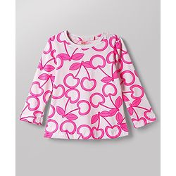 Babyhug 100% Cotton Knit Full Sleeves Cherry Printed Co-ords T-Shirt & Pyjama Night Suit - White