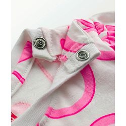 Babyhug 100% Cotton Knit Full Sleeves Cherry Printed Co-ords T-Shirt & Pyjama Night Suit - White