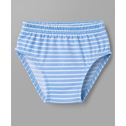 Babyhug 100% Cotton Knit Vehicles Printed & Striped Briefs Pack Of 3 - Light Blue Cream & White