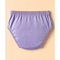 Babyhug 100% Cotton Knit Briefs With Animal Print Pack of 3 - Light Green, Lavender & White