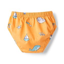 Babyhug 100% Cotton Knit Striped & Sea Life Printed Briefs Pack Of 3 - Multicolor