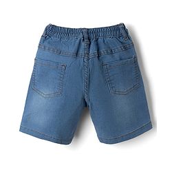 Babyhug Single Jersey Knit Half Sleeves Striped T-Shirt & Shorts - Blue