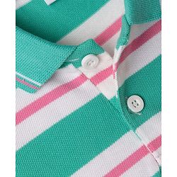 Babyhug Single Jersey Knit Half Sleeves Striped T-Shirt & Shorts - Blue