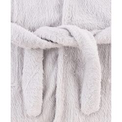 Babyhug Velour Knit Full Sleeves Hooded Bath Robe - Grey
