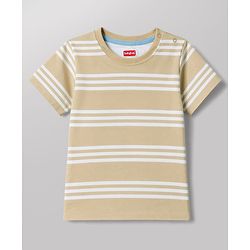 Babyhug 100% Cotton Knit Half Sleeves Striped & Animal Printed T-Shirts Pack Of 3 -Light Green & White
