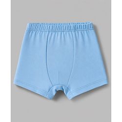 Babyhug 100% Cotton Knit Briefs Pack of 3 - Navy Blue, White & Light Blue