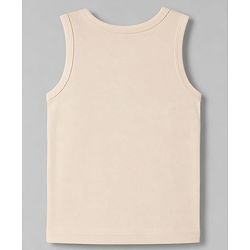 Babyhug 100% Cotton Single Jersey Knit Sleeveless Sandos with Stripes & Car Print Pack of 3 - White Tan & Blue