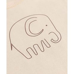 Babyhug 100% Cotton Single Jersey Knit Sleeveless Striped Sandos With Elephant Print Pack of 3 - Cream & Olive
