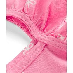 Babyhug Cotton Knit Sleeveless Bow Printed Co-Ords Top & Shorts Night Suit - Pink