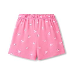 Babyhug Cotton Knit Sleeveless Bow Printed Co-Ords Top & Shorts Night Suit - Pink