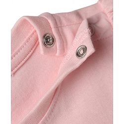 Babyhug Cotton Knit Half  Sleeves Polka Dots Printed T-Shirt & Shorts Night Suit - Light Pink