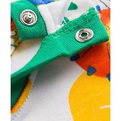 Babyhug 100% Cotton Knit Full Sleeves T-Shirt & Pyjama Co-Ord Night Suit With Dino Print - White
