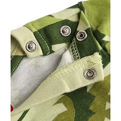 Babyhug 100% Cotton Knit Full Sleeves T-Shirt & Pyjama Co-Ord Night Suit With Dino Print - Green
