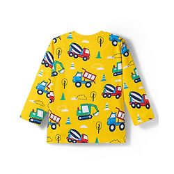 Babyhug 100% Cotton Knit Full Sleeves Co-Ords Pyjama & Shorts Night Suit with JCB Print Pack of 2 - Multicolour