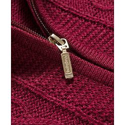 Babyhug Knit Full Sleeves Solid Colour Cable Knit Hooded Sweater - Maroon