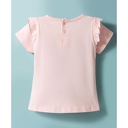 Babyhug 100% Cotton Knit Half Sleeves T-Shirt With Love Embroidery - Multicolor