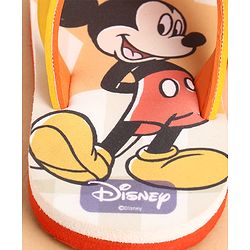 Cute Walk by Babyhug Slip-On Flip Flops With Mickey Mouse Print - Beige
