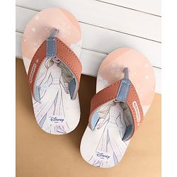 Cute Walk by Babyhug Slip Ons Flip Flops With Princess Print - Peach