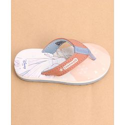 Cute Walk by Babyhug Slip Ons Flip Flops With Princess Print - Peach