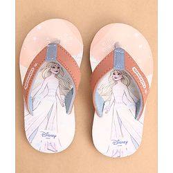 Cute Walk by Babyhug Slip Ons Flip Flops With Princess Print - Peach