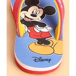 Cute Walk by Babyhug Slip On Closure Flip Flop With Mickey Mouse Graphic - Blue