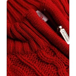 Babyhug Knit Full Sleeves Cable Knitted Pullover - Red
