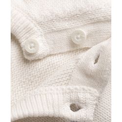 Babyhug Knit Full Raglan Sleeves  Sweater Set with Stripes - White