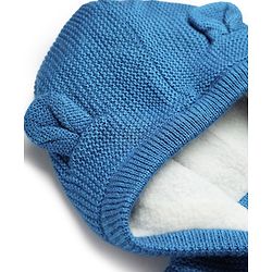 Babyhug Knit Full Sleeves Hooded Sweater Set With Paw Patch - Blue