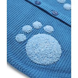 Babyhug Knit Full Sleeves Hooded Sweater Set With Paw Patch - Blue
