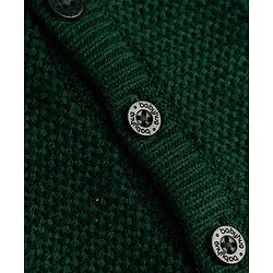 Babyhug Knit Full Sleeves Hooded Winter Wear Romper With Cable Knit Design & Bear Ear Applique - Dark Green