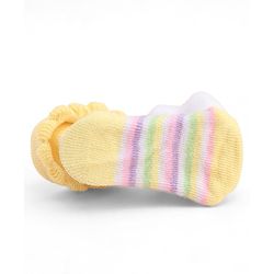 Cute Walk by Babyhug Socks With Large Bunny Applique - Yellow