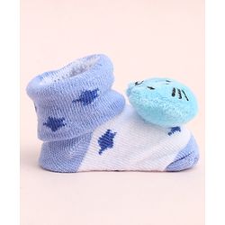 Cute Walk by Babyhug Socks with Large Kitty Applique - Purple