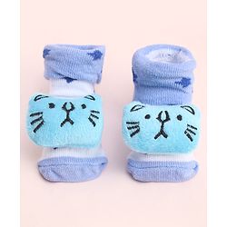 Cute Walk by Babyhug Socks with Large Kitty Applique - Purple
