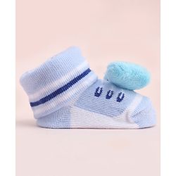 Cute Walk by Babyhug Socks With Large Bear Applique - Purple