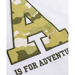 Babyhug Waffle 100% Cotton Knit Half Sleeves Shirt & Shorts Set With Text Printed Inner Tee - Olive Green