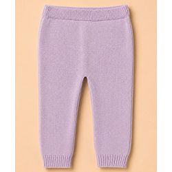Babyhug 100% Cotton Knit Full Sweater sets with Cap & Floral Design - Lavender