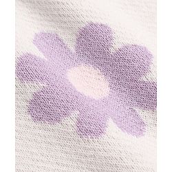 Babyhug 100% Cotton Knit Full Sweater sets with Cap & Floral Design - Lavender