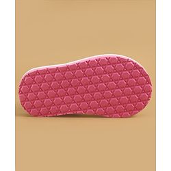 Cute Walk by Babyhug Back Strap Flip Flops with Bear Print - Pink