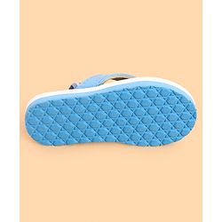Cute Walk by Babyhug Back Strap Closure Flip Flops With Polka Dot Print - Blue