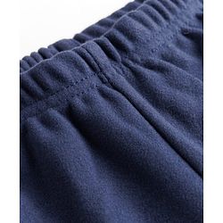 Babyhug Velour Knit Full Length Solid Pant - Black
