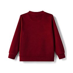Babyhug Velour Full Sleeves Winter Wear Set With Text Embroidery - Maroon