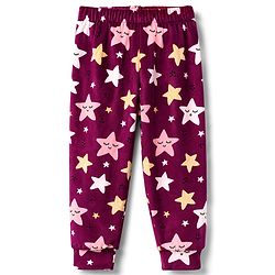 Babyhug Velour Full Sleeves Sweatshirt & Pant Co-Ord Winter Wear Suit With Star Print - Maroon