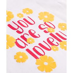 Babyhug 100% Cotton Knit Half Sleeves Floral & Polka Dots Printed T-Shirts Pack Of 3 - Red Yellow & White
