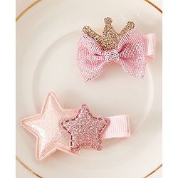 Babyhug Free Size Hair Pins And Clips - Pink