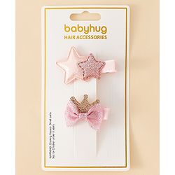 Babyhug Free Size Hair Pins And Clips - Pink